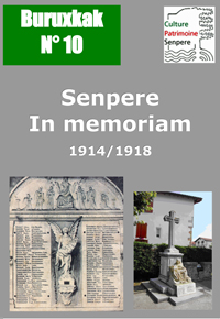 Page de couverture du Buruxkak n° 10 - Senpere In memoriam 1914/1918