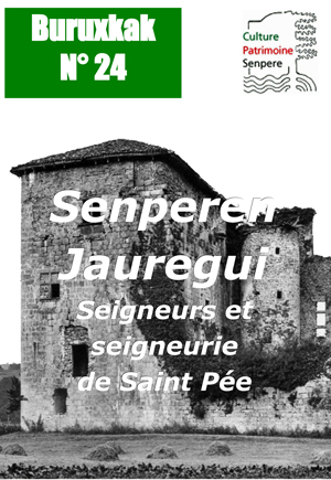 Page de couverture du Buruxkak n° 24 - Senperen Jauregui - Seingeurs et seigneurie de Saint Pée